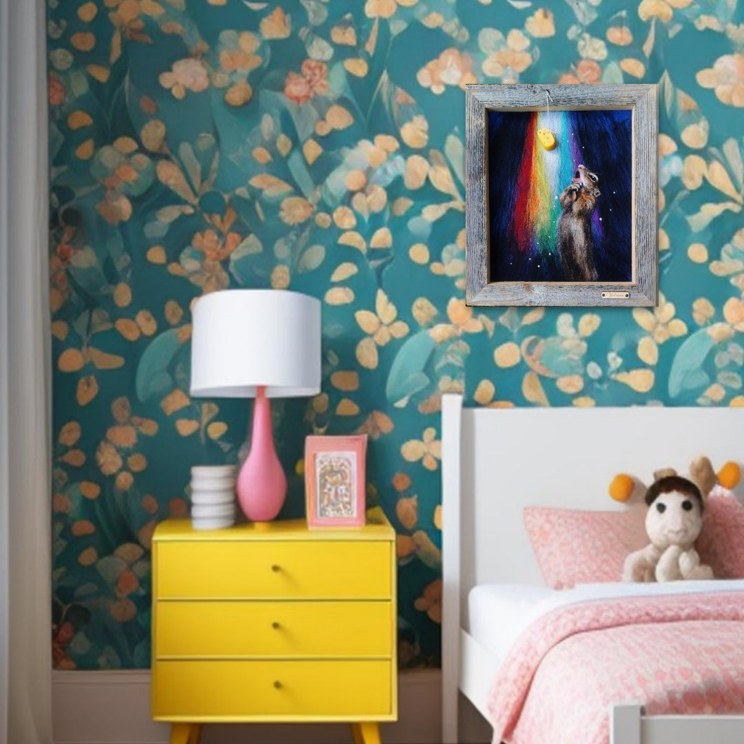 Wool Painting "The Mouse's Gift" from the Mini Marvels: Circular Creations collection