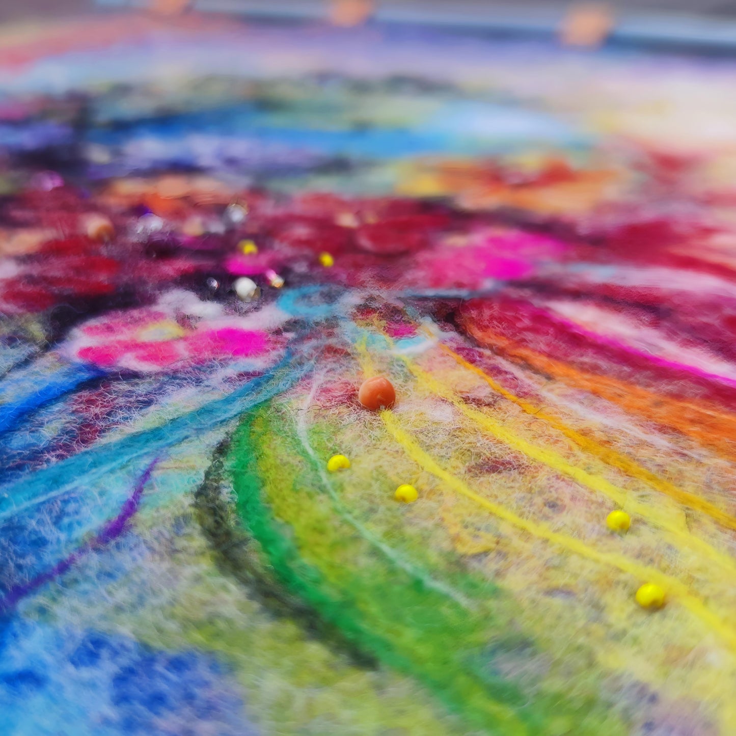 Wool Painting "The Planet I Call Home" from the Alternative Space collection