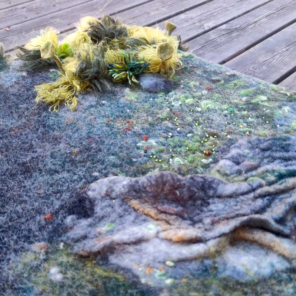 3D interior painting "At ground level", Wool Art for Acoustics
