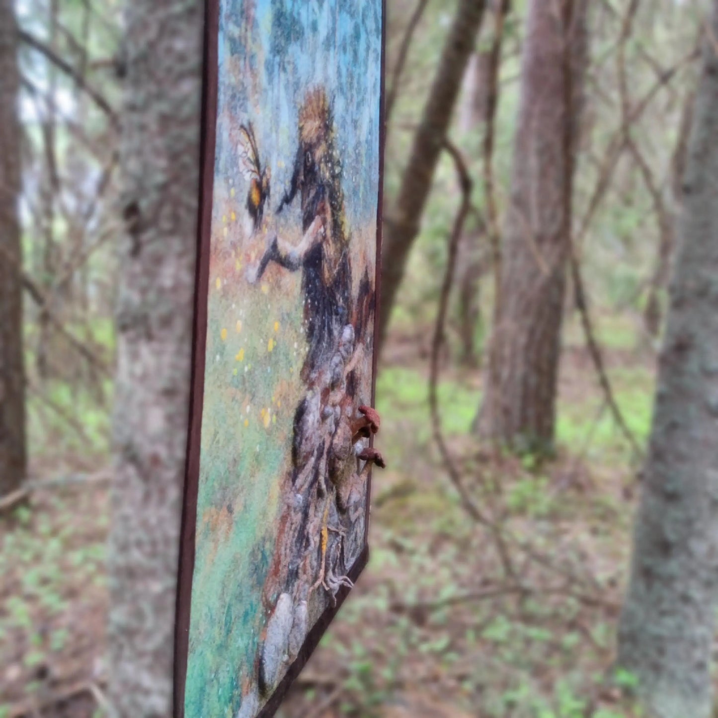 Wool Painting "Whispered Secrets from the Enchanted Forest" from the Alternative Space collection