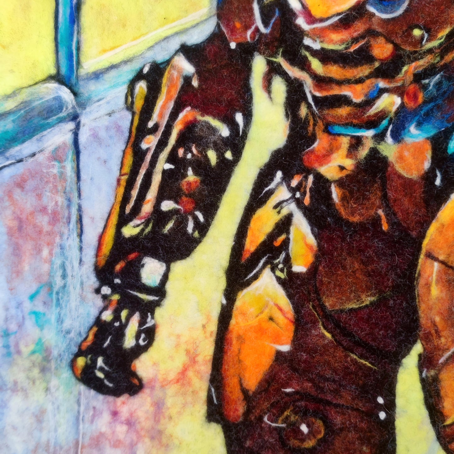 Wool Painting "Do You Believe in Humans?" from the Civilization Chronicles collection