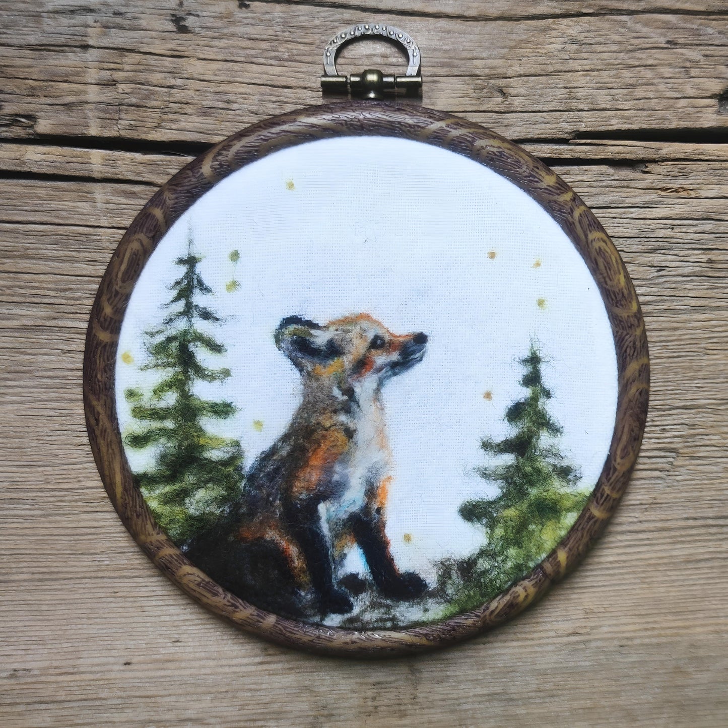 Wool Painting "Fox" from the Mini Marvels: Circular Creations collection