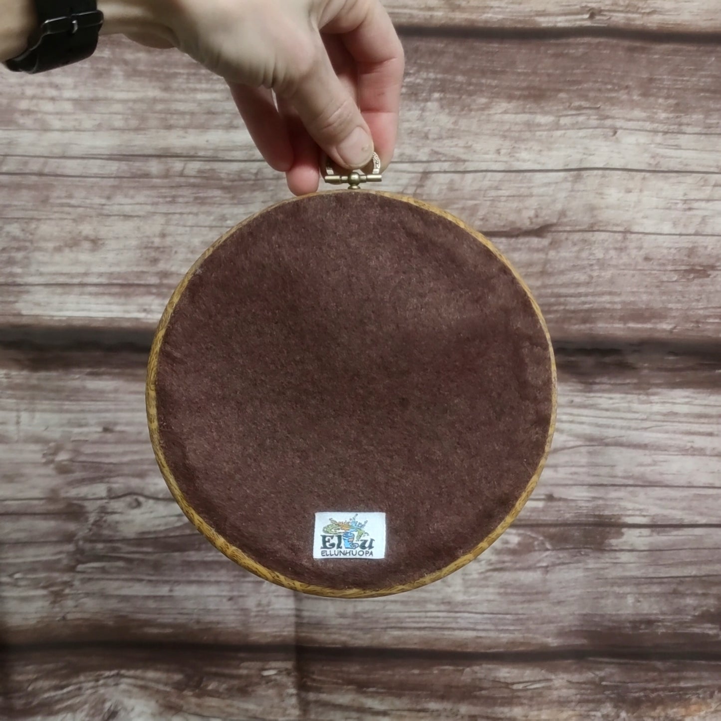 Wool Painting "Owl's Cosmic Voyage" from the Mini Marvels: Circular Creations collection