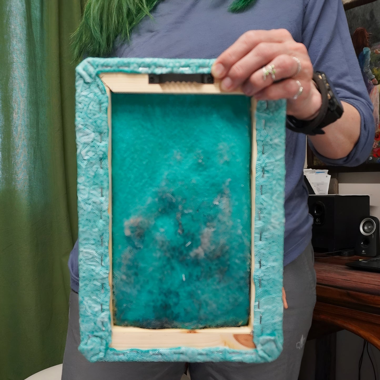 Wool Painting "Mother’s Love" from the Mini Marvels: Circular Creations collection