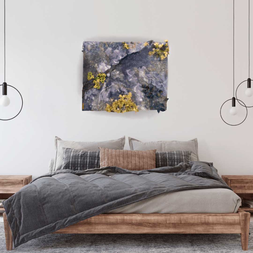 3D interior painting "At ground level", Wool Art for Acoustics