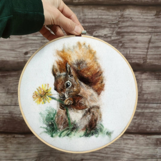 Wool Painting "Squirrel"