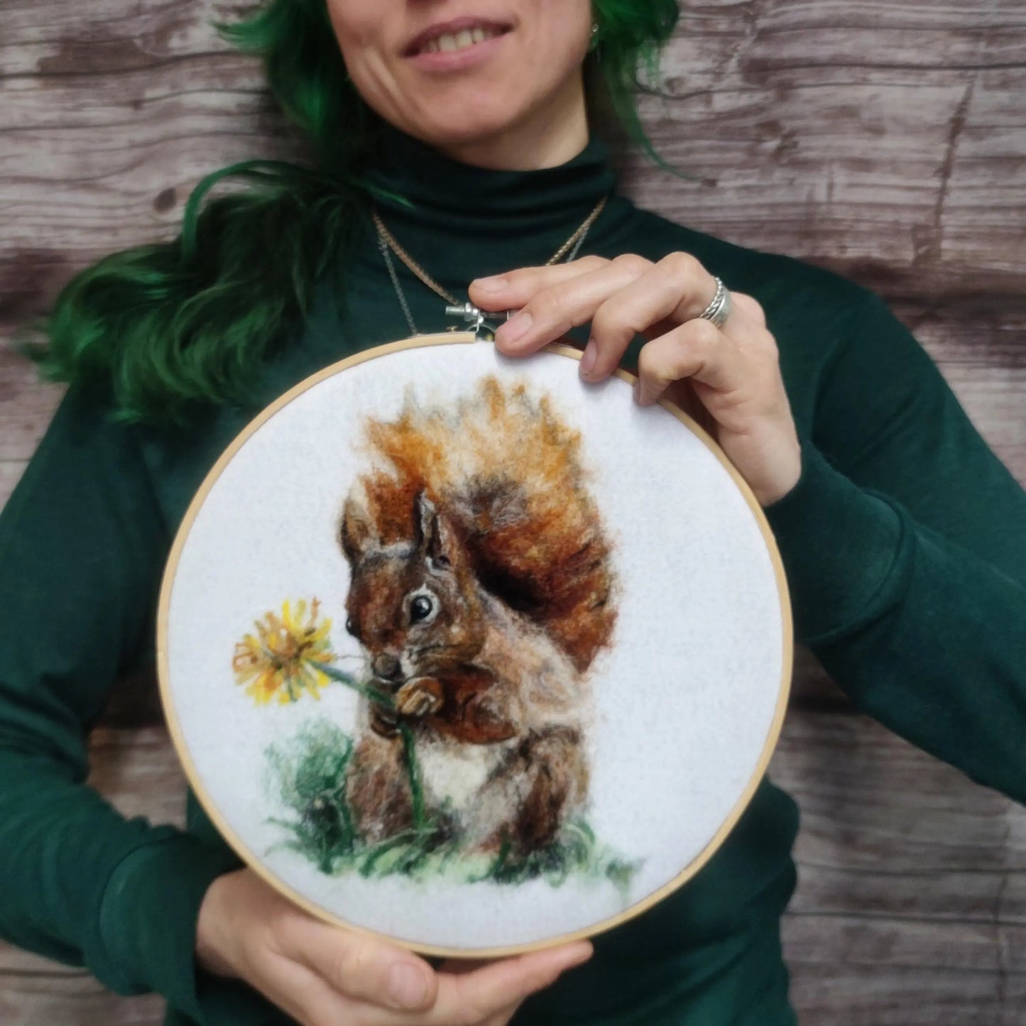 Wool Painting "Squirrel"