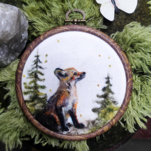 Wool Painting "Fox" from the Mini Marvels: Circular Creations collection