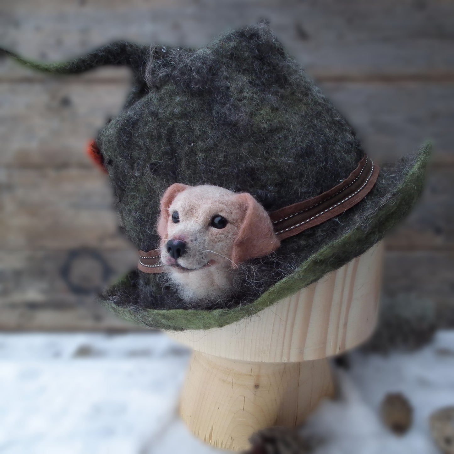 Felted Sculpture of Pet's Head