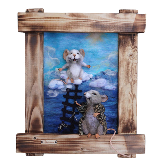 Wool Painting "The Love That Carries" from the Mini Marvels: Circular Creations collection