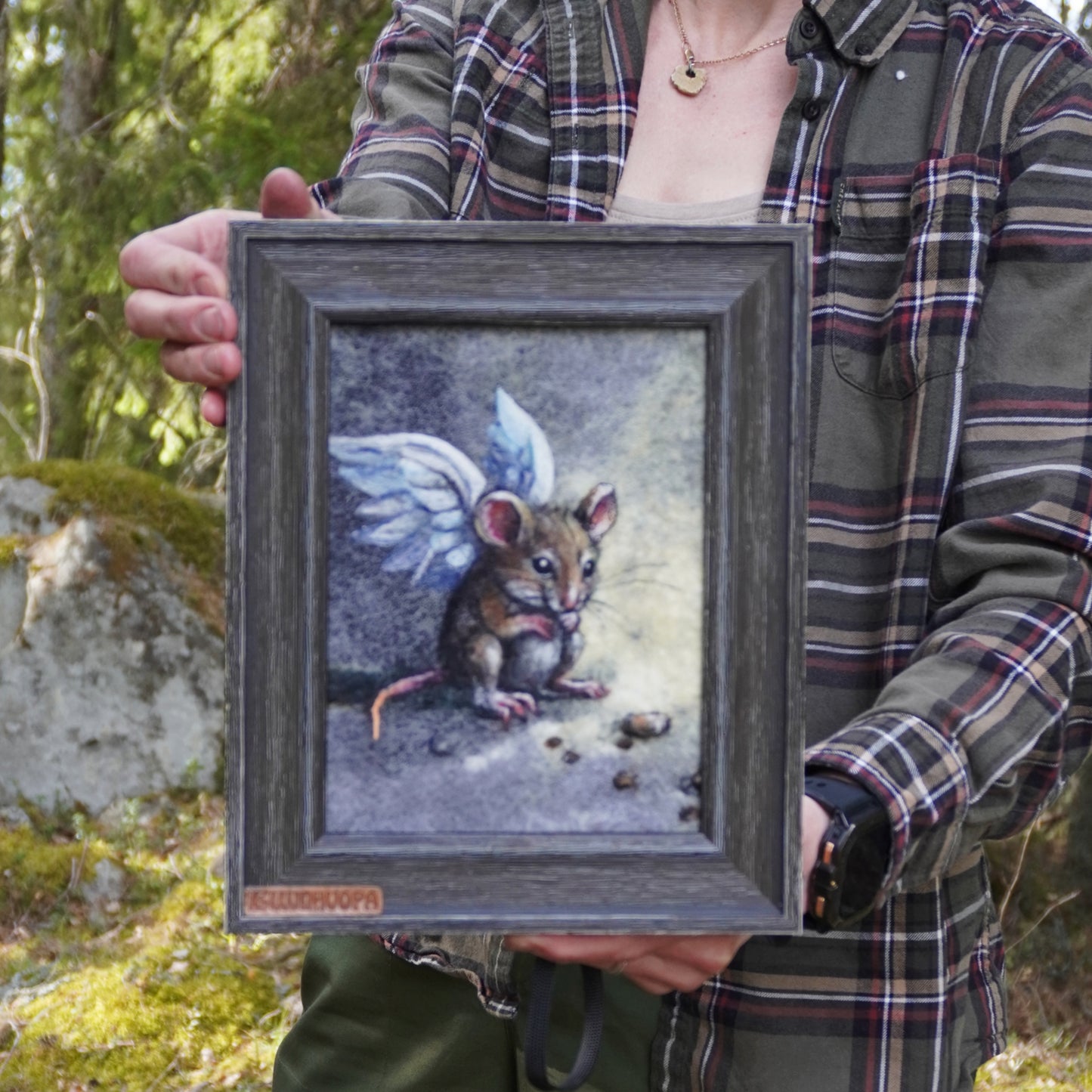 Wool Painting "Wings in the Quiet" from the Mini Marvels: Circular Creations collection