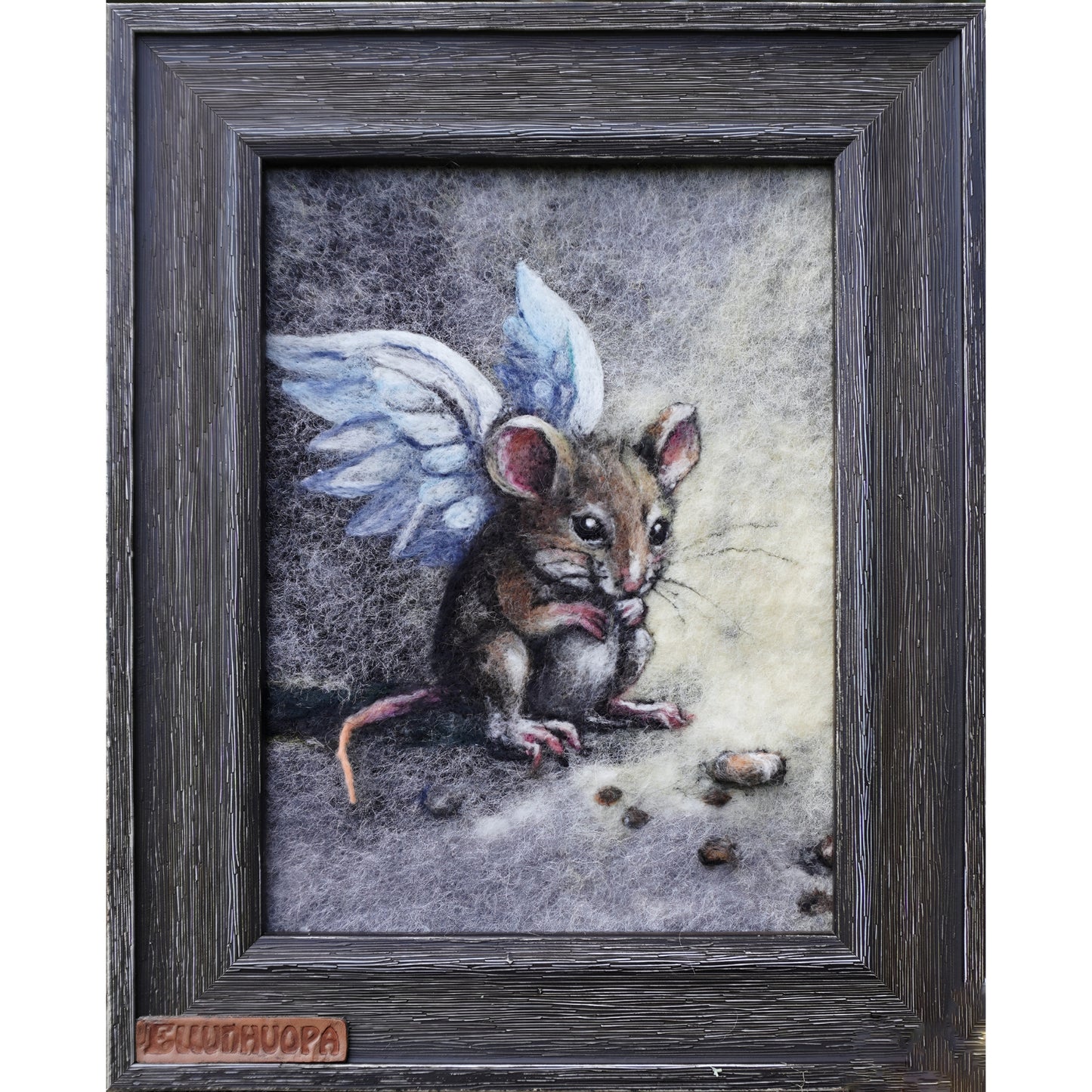 Wool Painting "Wings in the Quiet" from the Mini Marvels: Circular Creations collection